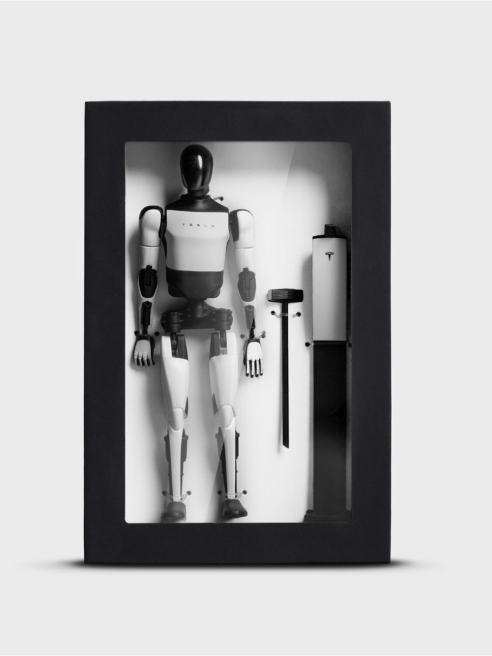 Tesla Black and White Humanoid Figure with Accessories *FACTORY SEALED*